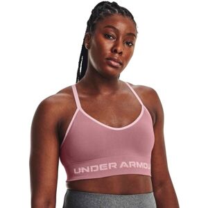 Under Armour SEAMLESS LOW LONG RIB Dámská podprsenka, růžová, veľkosť lg