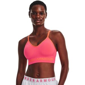 Under Armour SEAMLESS LOW LONG RIB Dámská podprsenka, růžová, veľkosť sm