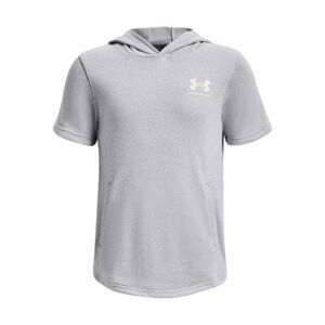 Under Armour RIVAL TERRY Chlapecká mikina s krátkým rukávem, šedá, veľkosť ylg