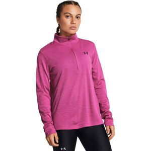 Under Armour TECH TEXTURED 1/2 ZIP Dámské triko s dlouhým rukávem, růžová, velikost