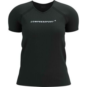 Compressport TRAINING SS LOGO TSHIRT W Dámské tréninkové triko, černá, velikost