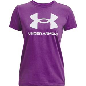 Under Armour LIVE SPORTSTYLE GRAPHIC SS Dámské triko, fialová, velikost