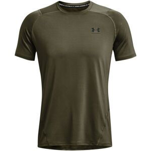 Under Armour HEATGEAR Pánské triko s krátkým rukávem, khaki, velikost