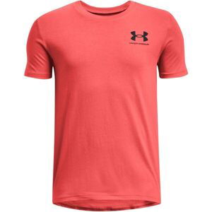 Under Armour SPORTSTYLE LEFT CHEST Chlapecké tričko s krátkým rukávem, červená, velikost