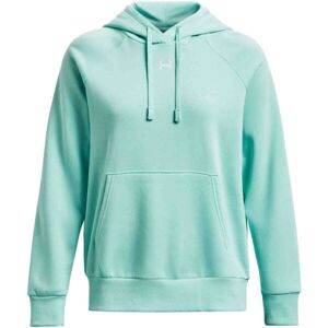 Under Armour RIVAL FLEECE HOODIE Dámská mikina, světle modrá, velikost