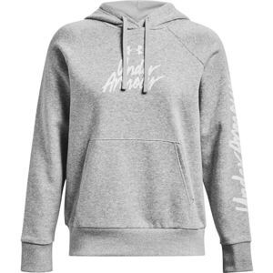 Under Armour RIVAL FLEECE GRAPHIC HDY Dámská mikina, šedá, velikost