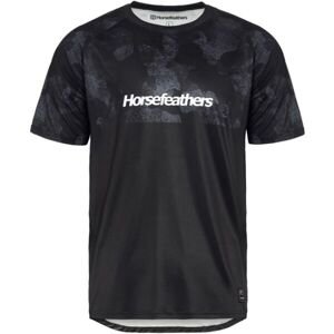 Horsefeathers QUANTUM Pánské cyklistické tričko, černá, velikost