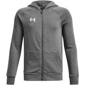 Under Armour RIVAL FLEECE FZ HOODIE Chlapecká mikina, šedá, velikost