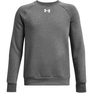 Under Armour RIVAL FLEECE CREW Chlapecká mikina, tmavě šedá, velikost