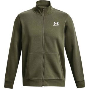 Under Armour ESSENTIAL FLEECE NOVELTY TRACK Pánská mikina, zelená, velikost