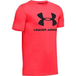 Under Armour SPORTSTYLE LOGO SS Chlapecké triko, oranžová, velikost