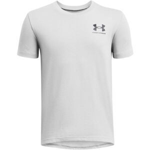 Under Armour SPORTSTYLE LEFT CHEST Chlapecké tričko s krátkým rukávem, šedá, velikost