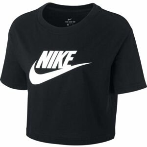 Nike NSW TEE ESSNTL CRP ICN FTR W Dámské tričko, černá, velikost XL