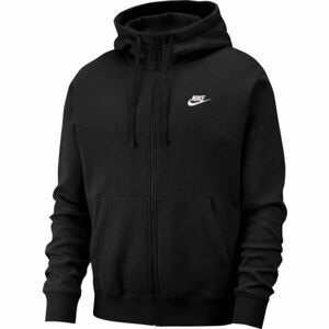 Nike NSW CLUB HOODIE FZ BB Pánská mikina, černá, velikost S