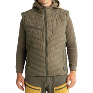 ADVENTER & FISHING OLIVINE Pánská zateplená vesta, khaki, velikost