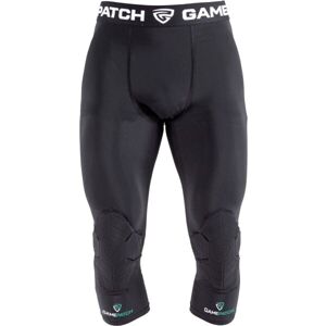 GAMEPATCH TIGHTS 3/4 WITH KNEE PADDING Kompresní unisex legíny, černá, velikost