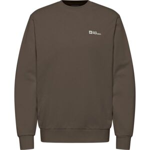 Jack Wolfskin ESSENTIAL CREWNECK M Pánská mikina, hnědá, velikost
