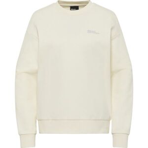 Jack Wolfskin ESSENTIAL CREWNECK W Dámská mikina, bílá, velikost