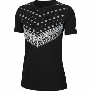 Nike NSW TEE HERITAGE W Dámské tričko, černá, velikost L