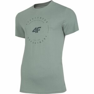 4F MEN'S T-SHIRT Pánské tričko, světle zelená, velikost XL
