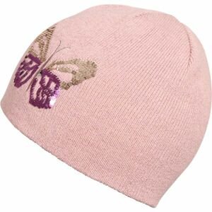 Lewro ROSIE Dívčí pletená čepice, růžová, velikost 4-7