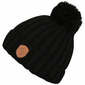 Lewro IZARO Chlapecká pletená čepice, černá, veľkosť 12-15