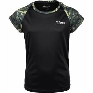 Fitforce MOOGLY Dívčí fitness triko, černá, velikost 164-170