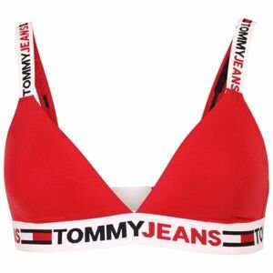 Tommy Hilfiger TOMMY JEANS ID-UNLINED TRIANGLE Dámská podprsenka, červená, veľkosť S