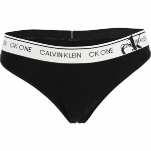 Calvin Klein FADED GLORY-THONG Dámská tanga, černá, veľkosť L