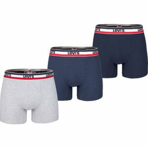 Levi's MEN BACK IN SESSION TRUNK 3P Pánské boxerky, tmavě modrá, veľkosť XXL