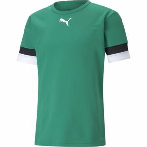 Puma TEAMRISE JERSEY TEE Pánské fotbalové triko, zelená, veľkosť XXL