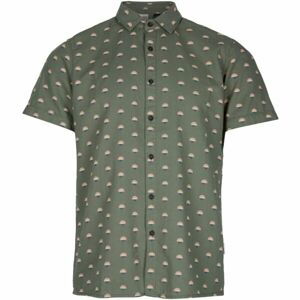 O'Neill AOP CHAMBRAY SHIRT Pánská košile s krátkým rukávem, khaki, velikost S