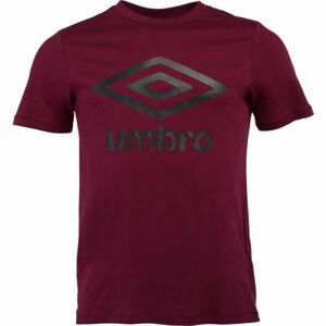 Umbro LARGE COTTON LOGO TEE Pánské triko, vínová, veľkosť M