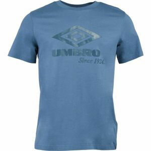 Umbro LARGE LOGO TEE Pánské triko, modrá, veľkosť XXL