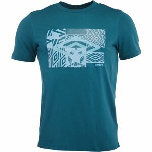 Umbro FW ICONIC GRID GRAPHIC TEE Pánské triko, modrá, velikost