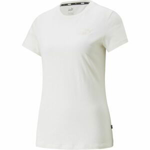 Puma ESS+EMBROIDERY TEE Dámské triko, bílá, velikost L