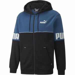 Puma POWER COLORBLOCK FULL ZIP HOODIE FL Pánská mikina, černá, veľkosť M