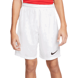 Nike DRI-FIT PARK 3 JR TQO Chlapecké fotbalové kraťasy, bílá, velikost L