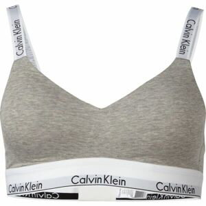 Calvin Klein MODERN COTTON-LGHT LINED BRALETTE Dámská podprsenka, šedá, velikost