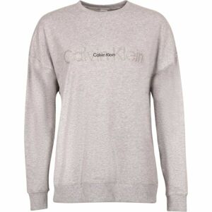 Calvin Klein EMBOSSED ICON LOUNGE-L/S SWEATSHIRT Dámská mikina, šedá, velikost XS