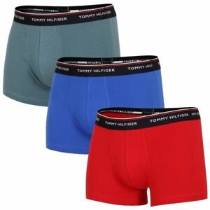 Tommy Hilfiger TRUNK 3 PACK PREMIUM ESSENTIALS Pánské boxerky, červená, velikost L
