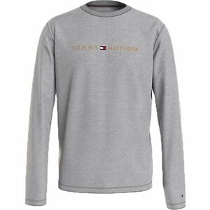Tommy Hilfiger TOMMY ORIGINAL-CN LS TEE LOGO Pánské triko s dlouhým rukávem, šedá, velikost M