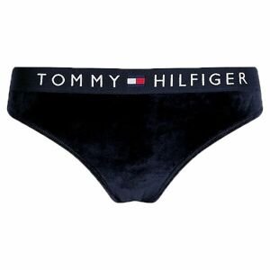 Tommy Hilfiger VEL-BIKINI VELOUR Dámské kalhotky, černá, velikost L