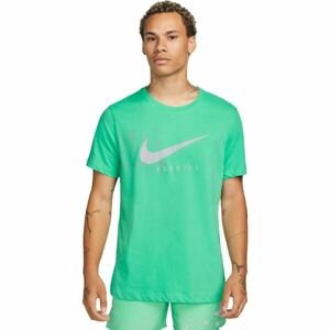 Nike NK DF TEE RUN DIV DFC SS Pánské běžecké tričko, světle zelená, velikost XXL