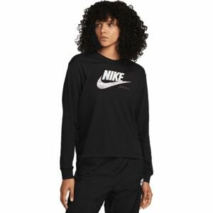 Nike NSW TEE OC 1 LS BOXY Dámské tričko s dlouhým rukávem, černá, velikost M