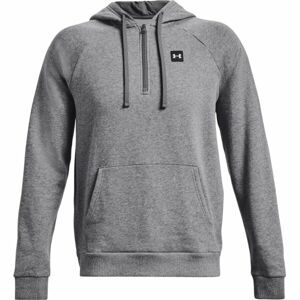 Under Armour RIVAL FLEECE 1/2ZIP HD Pánská mikina, šedá, velikost M