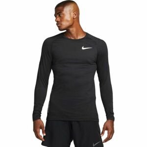 Nike NP TOP WARM LS CREW Pánské tréninkové tričko s dlouhým rukávem, černá, velikost M