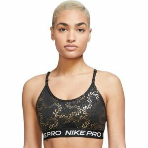 Nike NP DF INDYST RPY SPARKLE BRA Dámská sportovní podprsenka, černá, velikost L