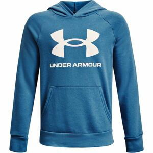 Under Armour RIVAL FLEECE HOODIE Chlapecká mikina, modrá, velikost M