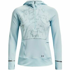 Under Armour OUTRUN THE COLD HOODED HZ Dámská běžecká mikina, světle modrá, velikost XS